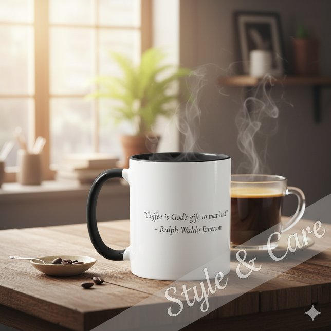 Personalized Coffee Quote Graphic Combo Mug (Personalized Coffee Quote Graphic Combo Mug)