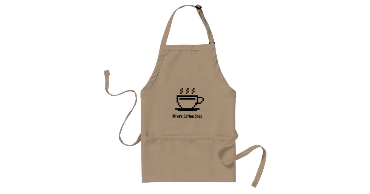 Personalized coffee shop apron for cafe or home Zazzle