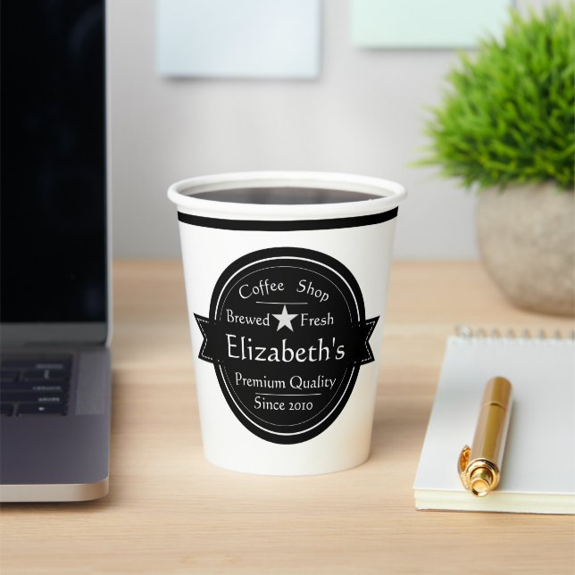 Personalized coffee shop logo coffee  paper cups (Insitu)