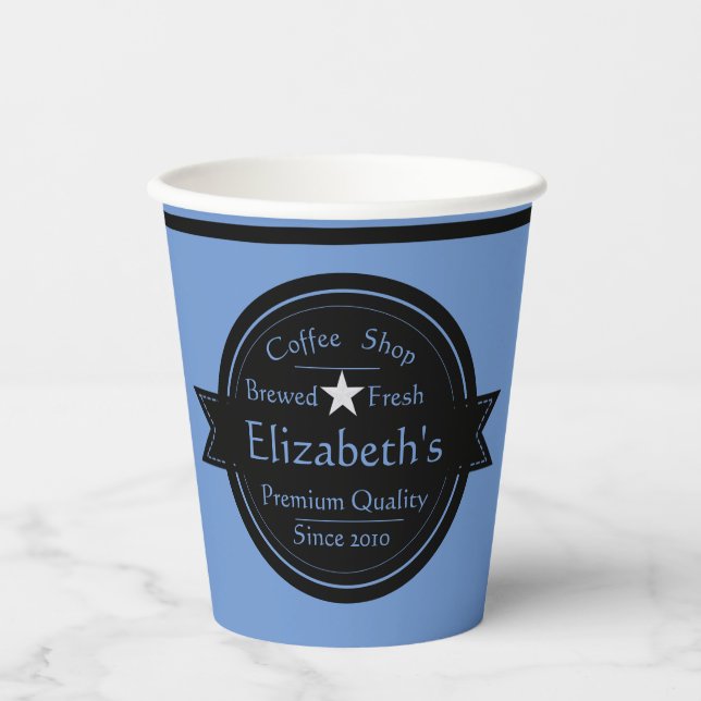 Personalized coffee shop logo Paper cup (Front)
