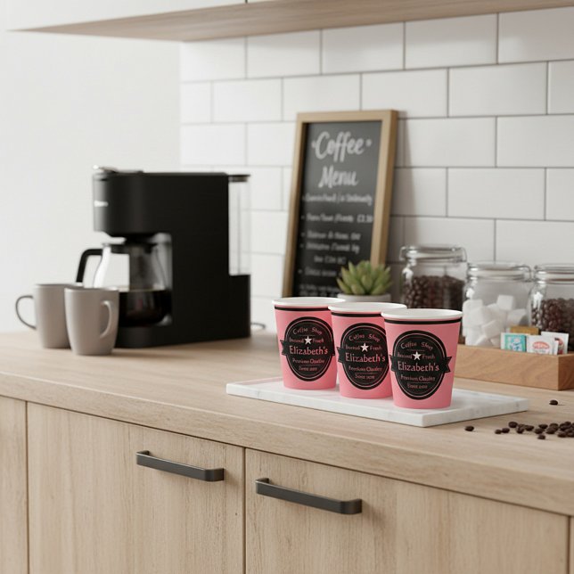Personalized coffee shop logo Paper cup (Creator Uploaded)