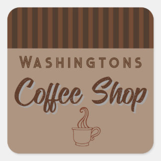 Personalized Coffee Shop Stickers 
