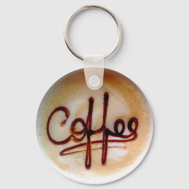 Personalized Coffee Written On Foam Keychain (Front)