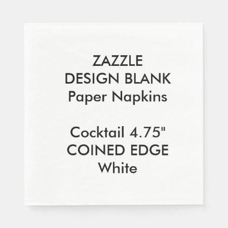 Personalized Coined Edge Cocktail Paper Napkins