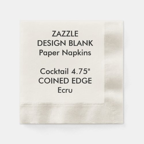 Personalized Coined Edge Cocktail Paper Napkins