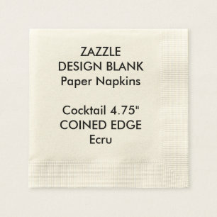 Personalized Coined Edge Cocktail Paper Napkins