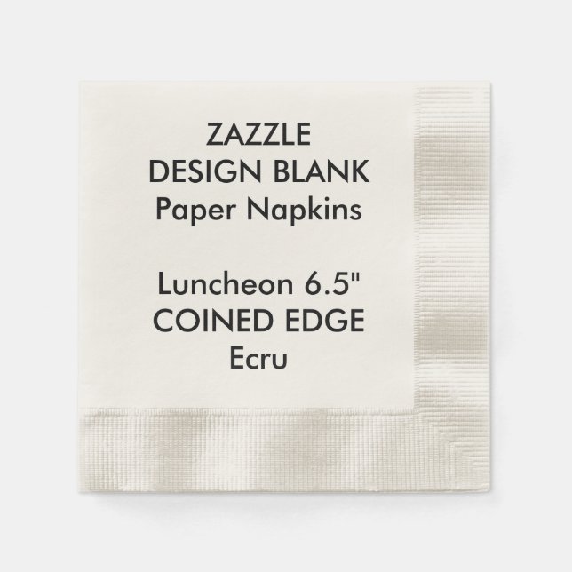 Personalized Coined Edge Luncheon Paper Napkins (Front)