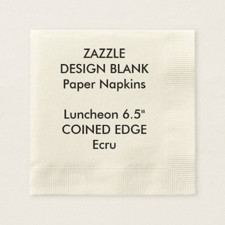 Personalized Coined Edge Luncheon Paper Napkins