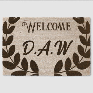 Personalized Coir Door Mat With Initials