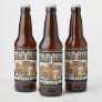 Personalized Cold Beer Oak Barrel Brewery Brewing  Beer Bottle Label