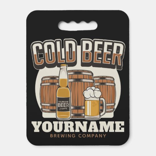 Personalized Cold Beer Oak Barrel Brewery Brewing Seat Cushion