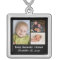 Personalized Collage Photo Necklace Black w/Text