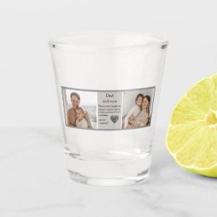 Personalized Collage Photo Shot Glass for Dad
