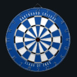 Personalized College Class of 20XX | Blue Dart Board<br><div class="desc">Customize this with your own text and colors! Example shown has the top text "Dartboard College" and bottom text "Class of 20XX" with a blue, gray, black, and white color palette. This makes a great gift for college students or a graduation gift for a new grad! If you need help...</div>