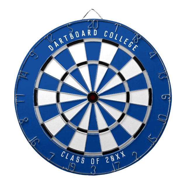 Personalized College Class of 20XX | Blue Dart Board (Front)
