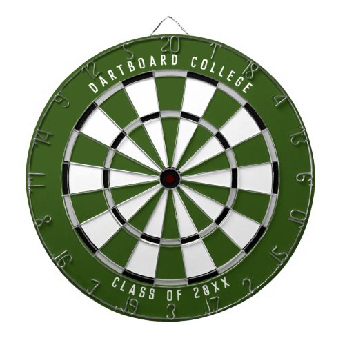 Personalized College Class of 20XX  Forest Green Dart Board