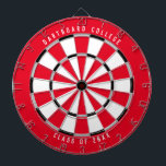 Personalized College Class of 20XX Template | Red Dart Board<br><div class="desc">Customize this with your own text and colors! Example shown has the top text "Dartboard College" and bottom text "Class of 20XX" with a red, gray, black, and white color palette. This makes a great gift for college students or a graduation gift for a new grad! If you need help...</div>
