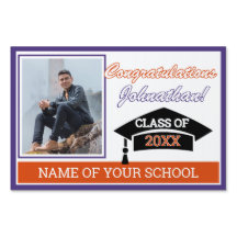 Personalized College Colors Congratulations Grad