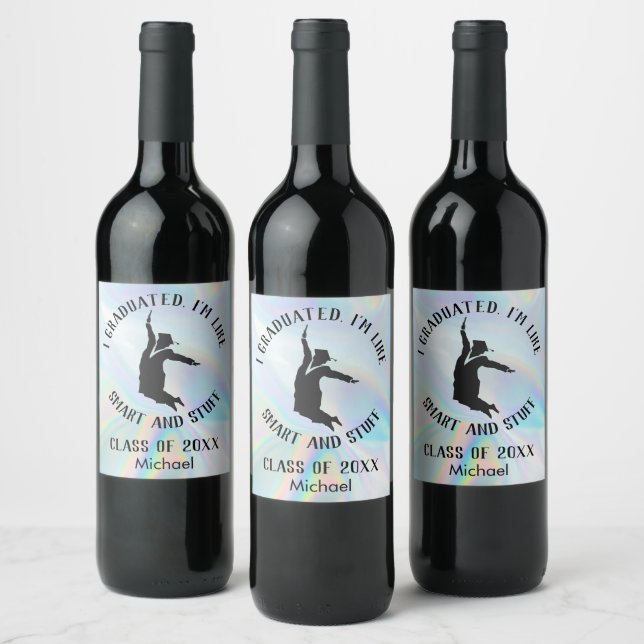 Personalized College Graduate Gag Graduation Wine Label (Bottles)