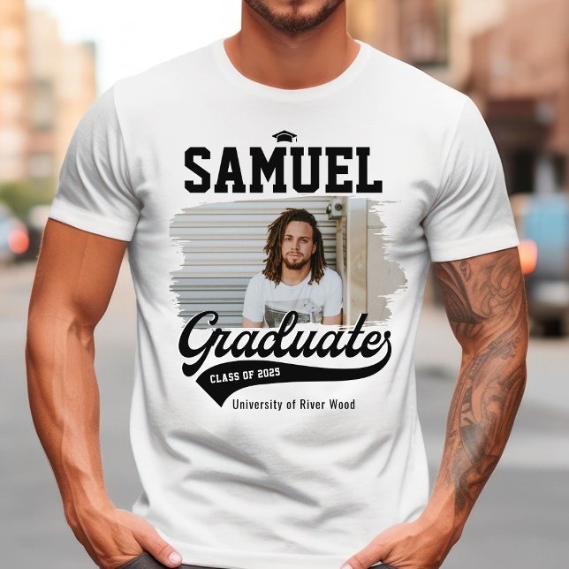 Personalized College Graduate Photo Graduation T-Shirt (Creator Uploaded)