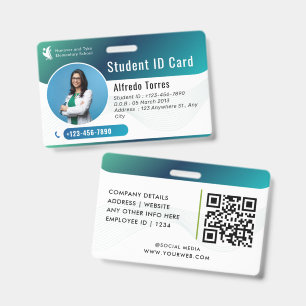 Personalized College University Student Photo ID Badge