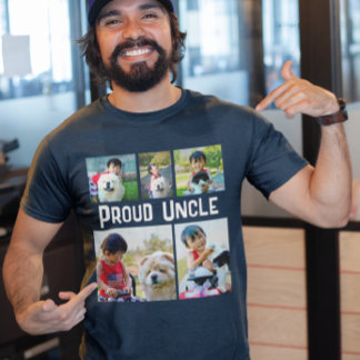 Personalized Color 5 Photo Picture Collage Montage T-Shirt