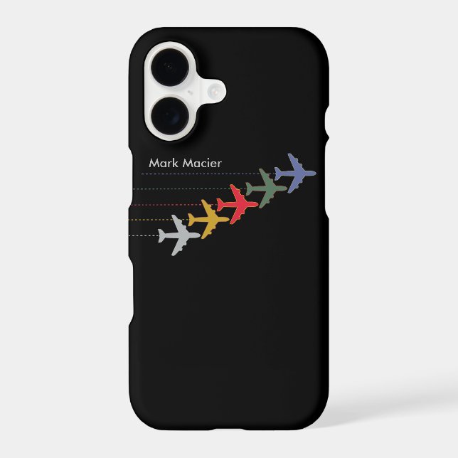 personalized color airplanes Case-Mate iPhone case (Back)