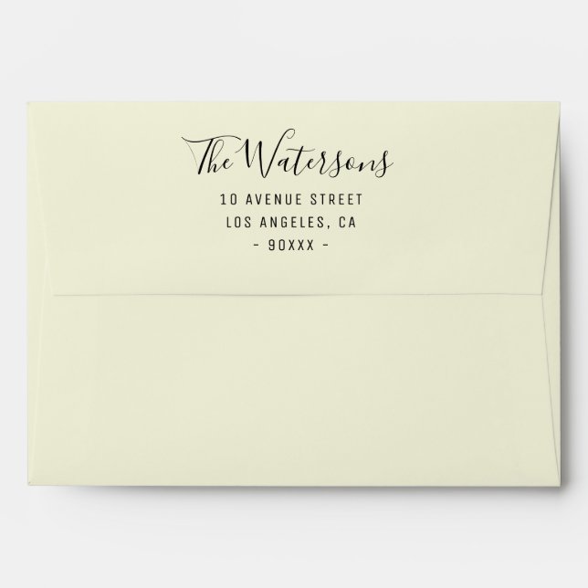 personalized color beige envelope (Back (Top Flap))