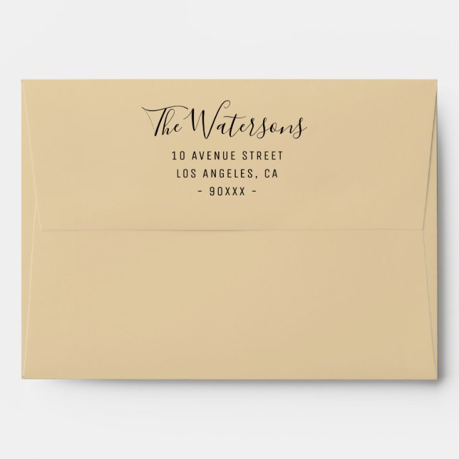 personalized color beige envelope (Back (Top Flap))