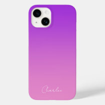 Personalized Color Gradient Phone case, pink Case-Mate iPhone 14 Case