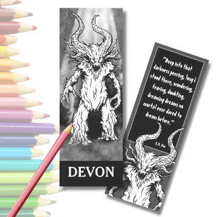 Personalized COLOR IT Monster Poe Bookmarks