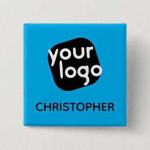 Personalized Color Modern Add Employee Name & Logo Button