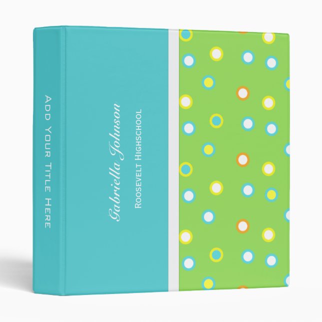 Personalized:  Color O's Binder 1 (Front/Spine)