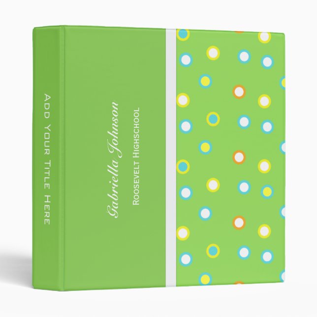 Personalized:  Color O's Binder 1 (Front/Spine)