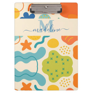 Personalized Color Splash Abstract Clipboard
