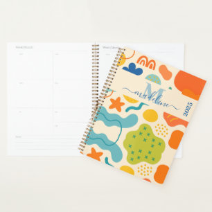 Personalized Color Splash Abstract Planner