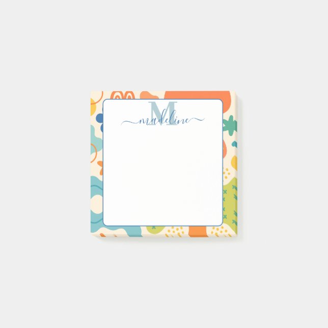 Personalized Color Splash Abstract Post-it® Notes (Front)