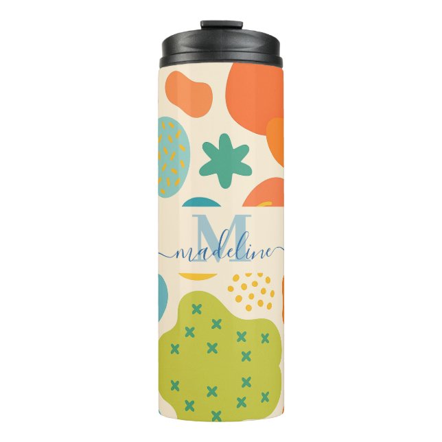 Personalized Color Splash Abstract Thermal Tumbler (Front)