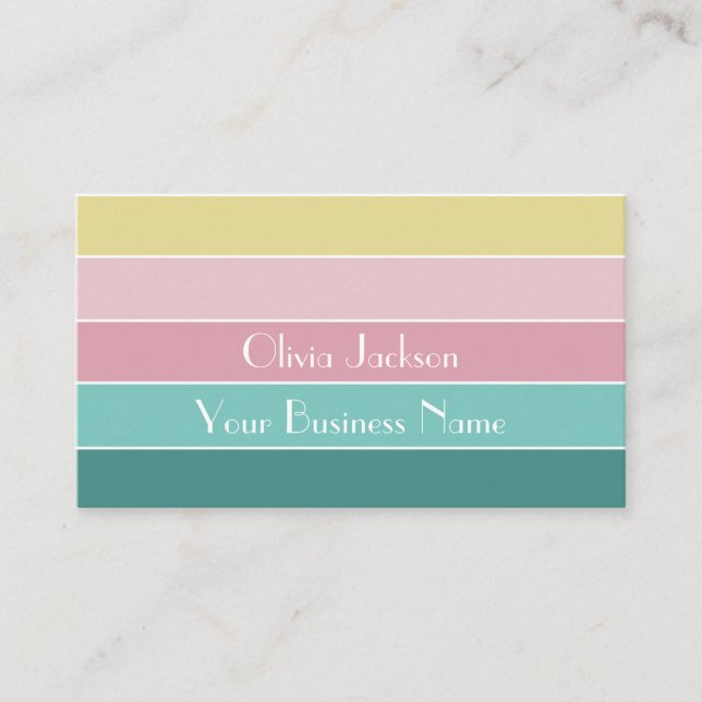 Personalized Colorblock Business Card (Front)