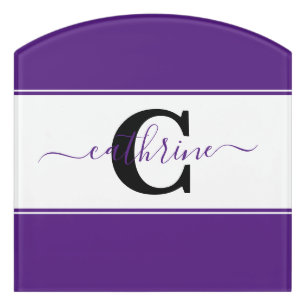 Personalized colorblock  door sign