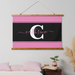 Personalized colorblock hanging tapestry