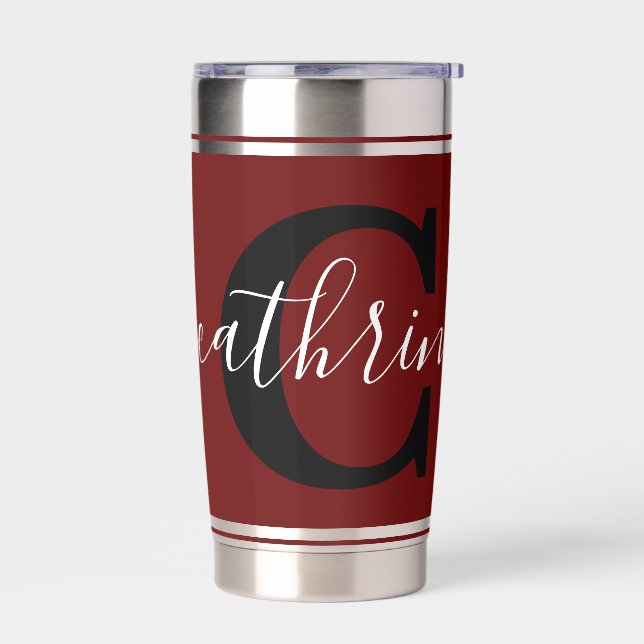 Personalized colorblock  insulated tumbler (Left)