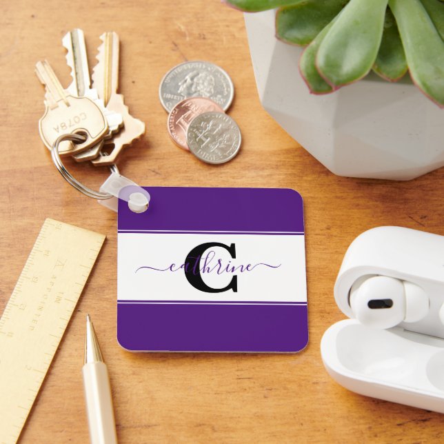Personalized colorblock  keychain (Desk)
