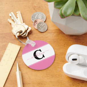 Personalized colorblock keychain