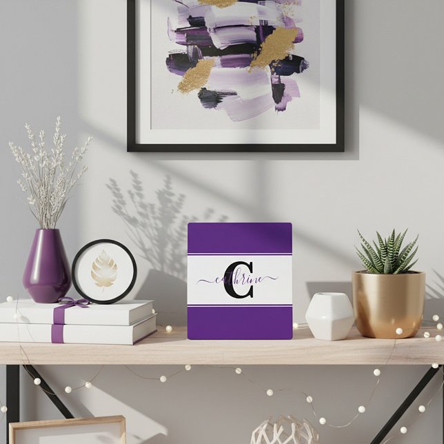 Personalized colorblock plaque (Creator Uploaded)