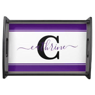 Personalized colorblock serving tray