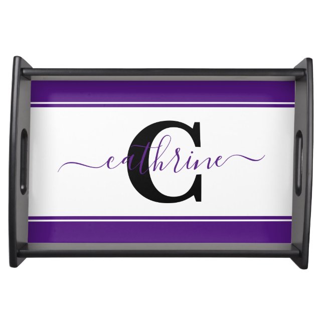 Personalized colorblock  serving tray (Front)