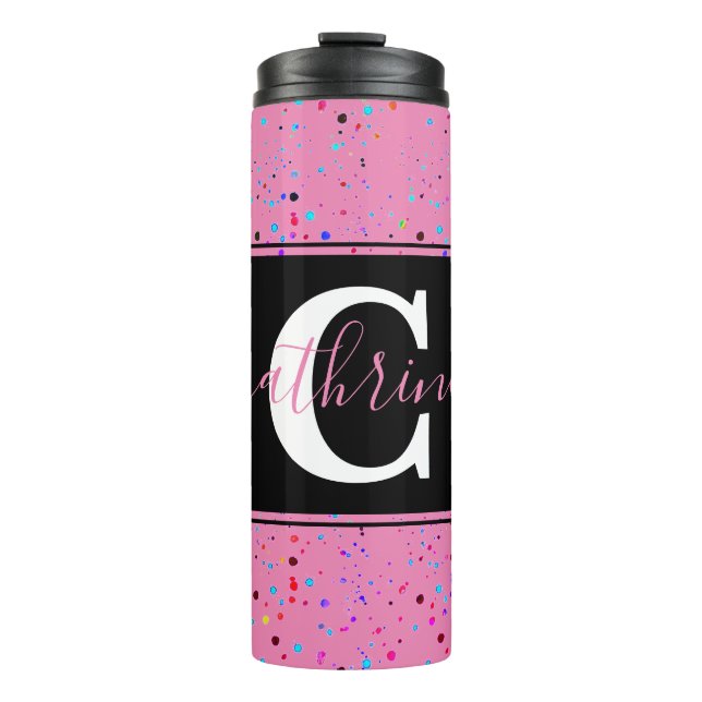 Personalized colorblock  thermal tumbler (Front)