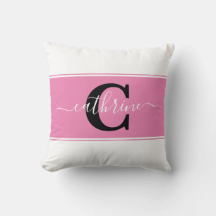 Personalized colorblock throw pillow