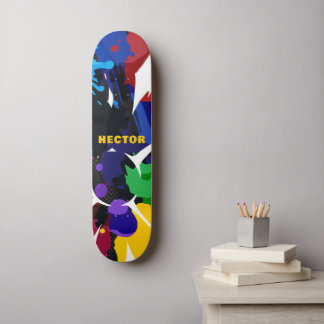 Personalized Colorful 2D Animation Skateboard